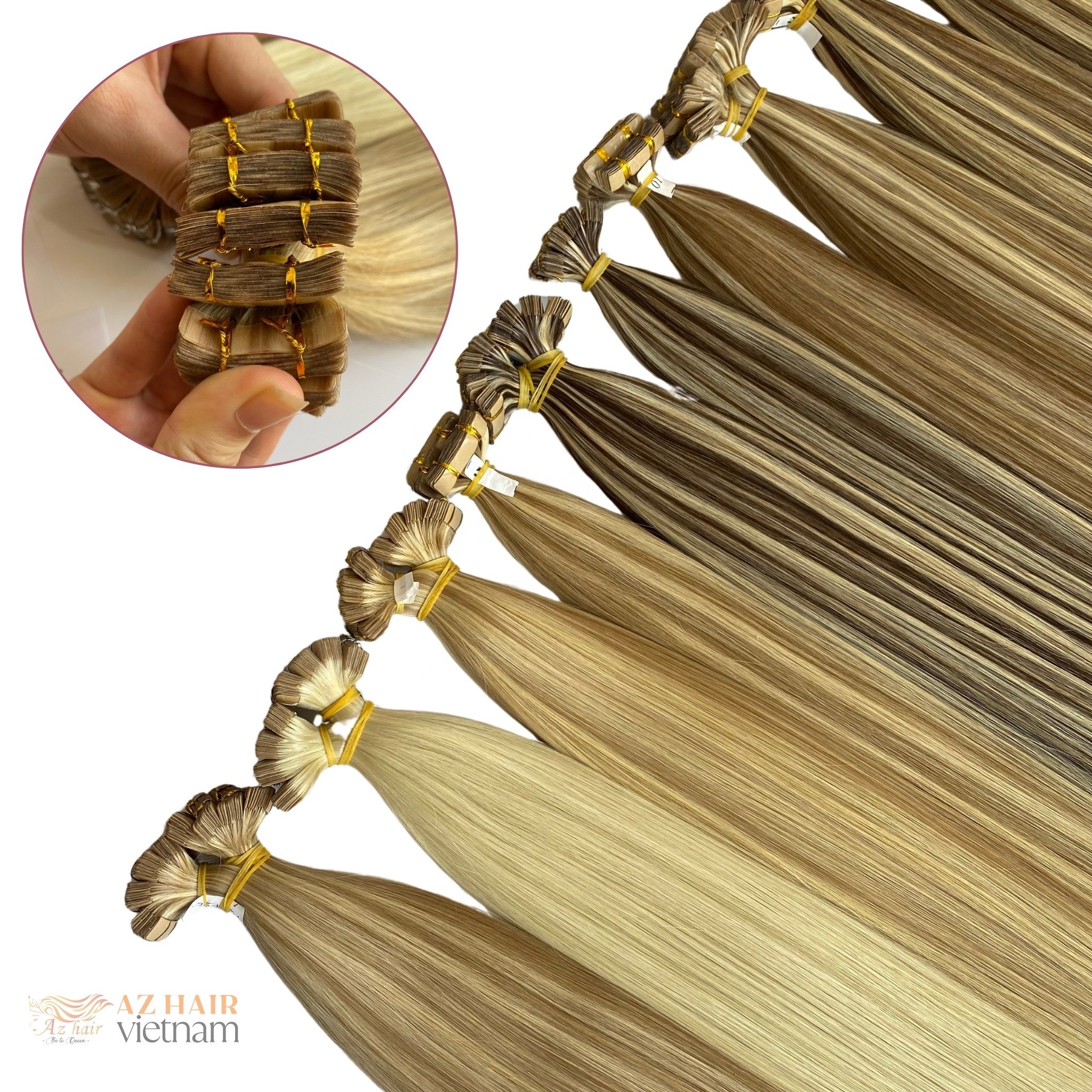 Full Size And Length 100 Grams Tape In Hair Extensions Best Selling Luxury Raw Vietnamese Hair Trending Color