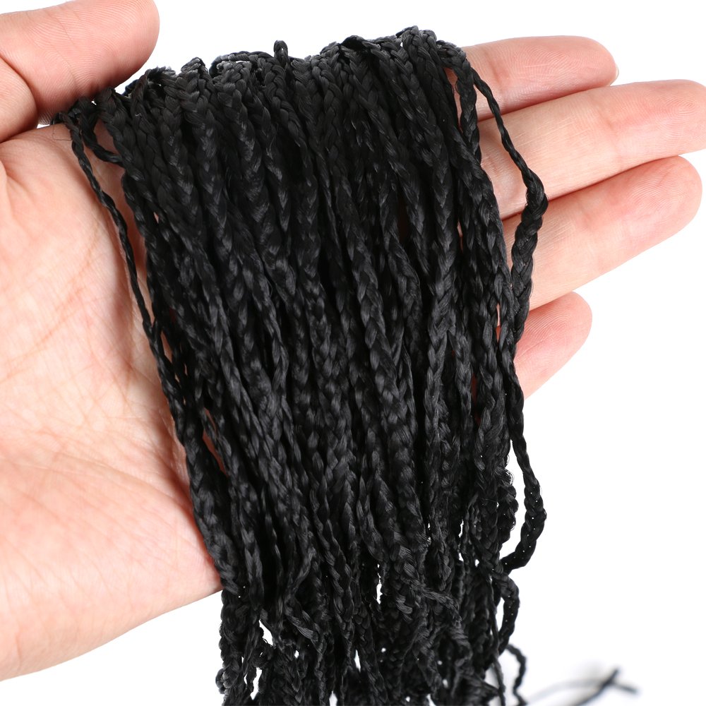 SHAROPUL Long Micro Pre-Looped Synthetic Zizi Braids Color Thin Small Box Braid Crochet Twisted Hair Synthetic Braiding Hair