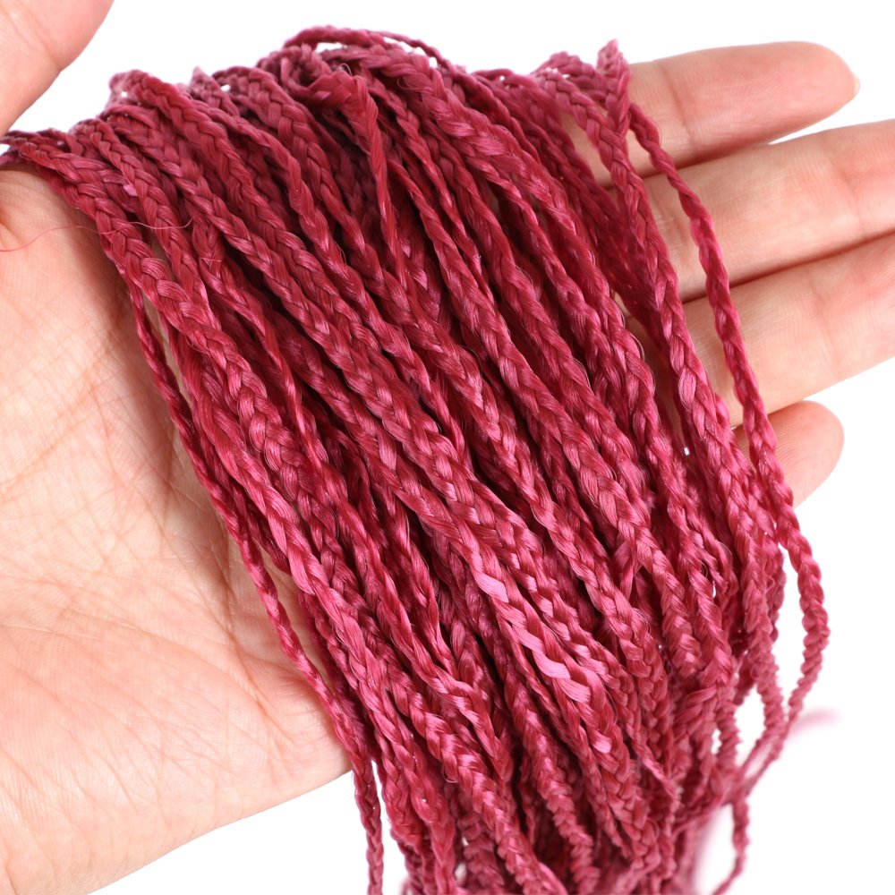 SHAROPUL Long Micro Pre-Looped Synthetic Zizi Braids Color Thin Small Box Braid Crochet Twisted Hair Synthetic Braiding Hair