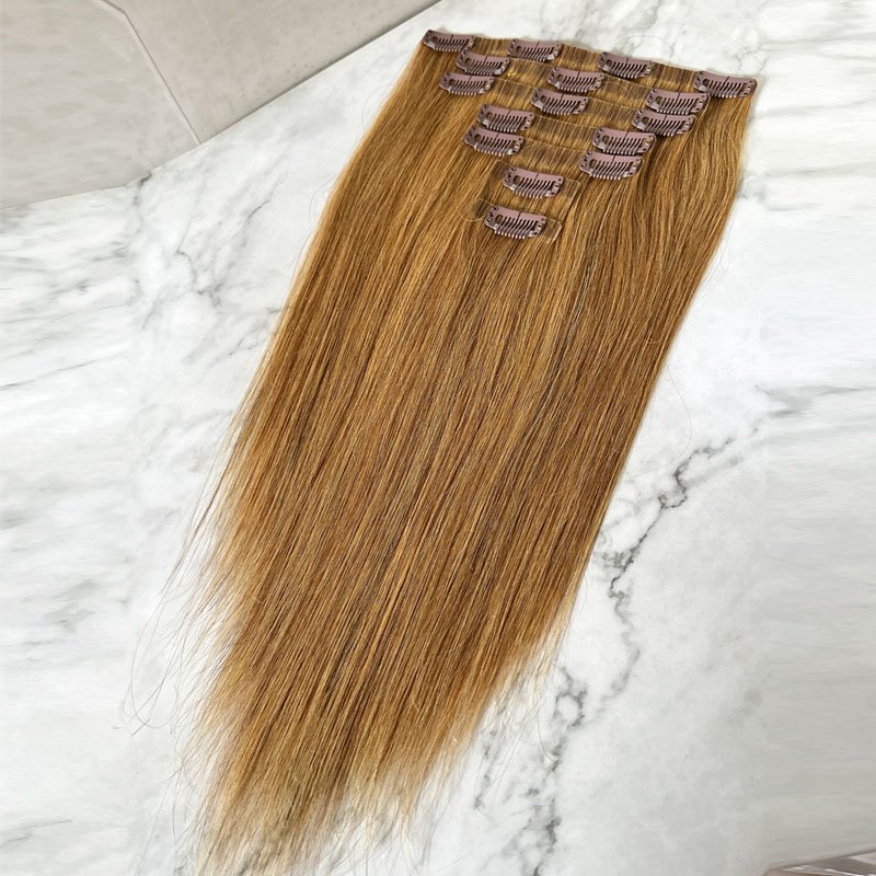 Wholesale Natural Raw Virgin Clip-ins Human Hair Invisible PU Seamless Clip In Hair Extensions