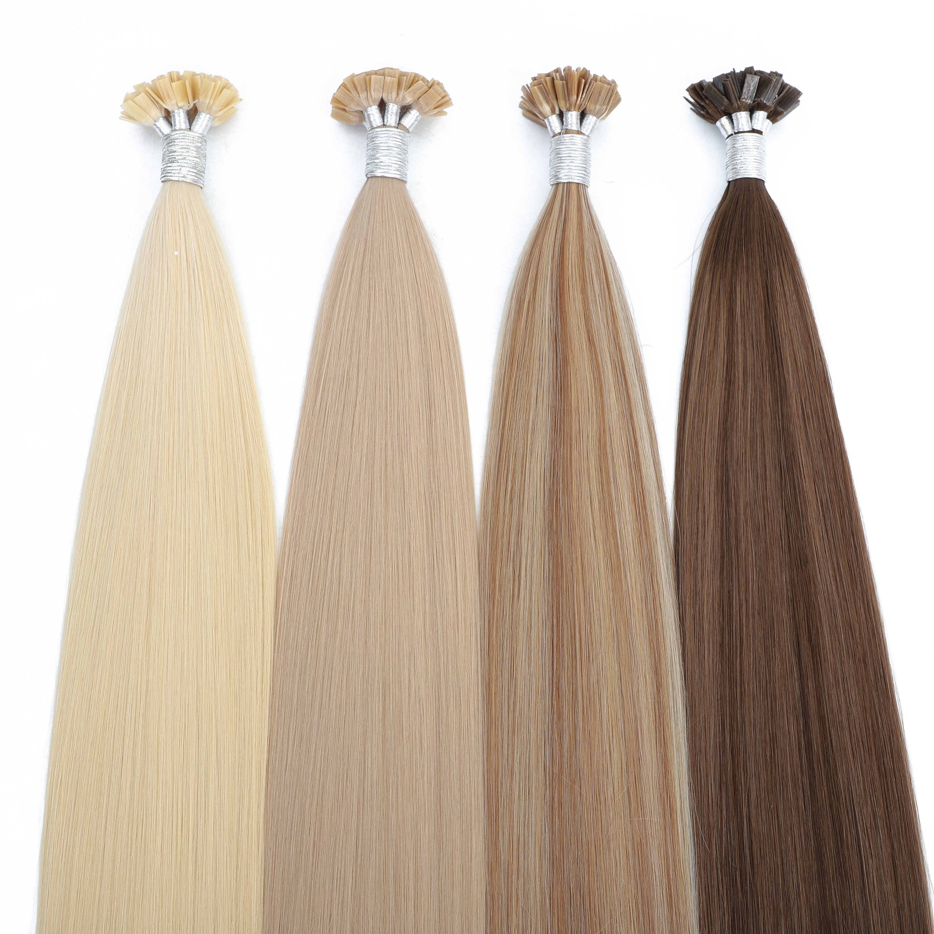 Popular Panio Color Remy human Italian Keratin Flat Tip Double Drawn Hair Extension High End European Silky Straight Hair