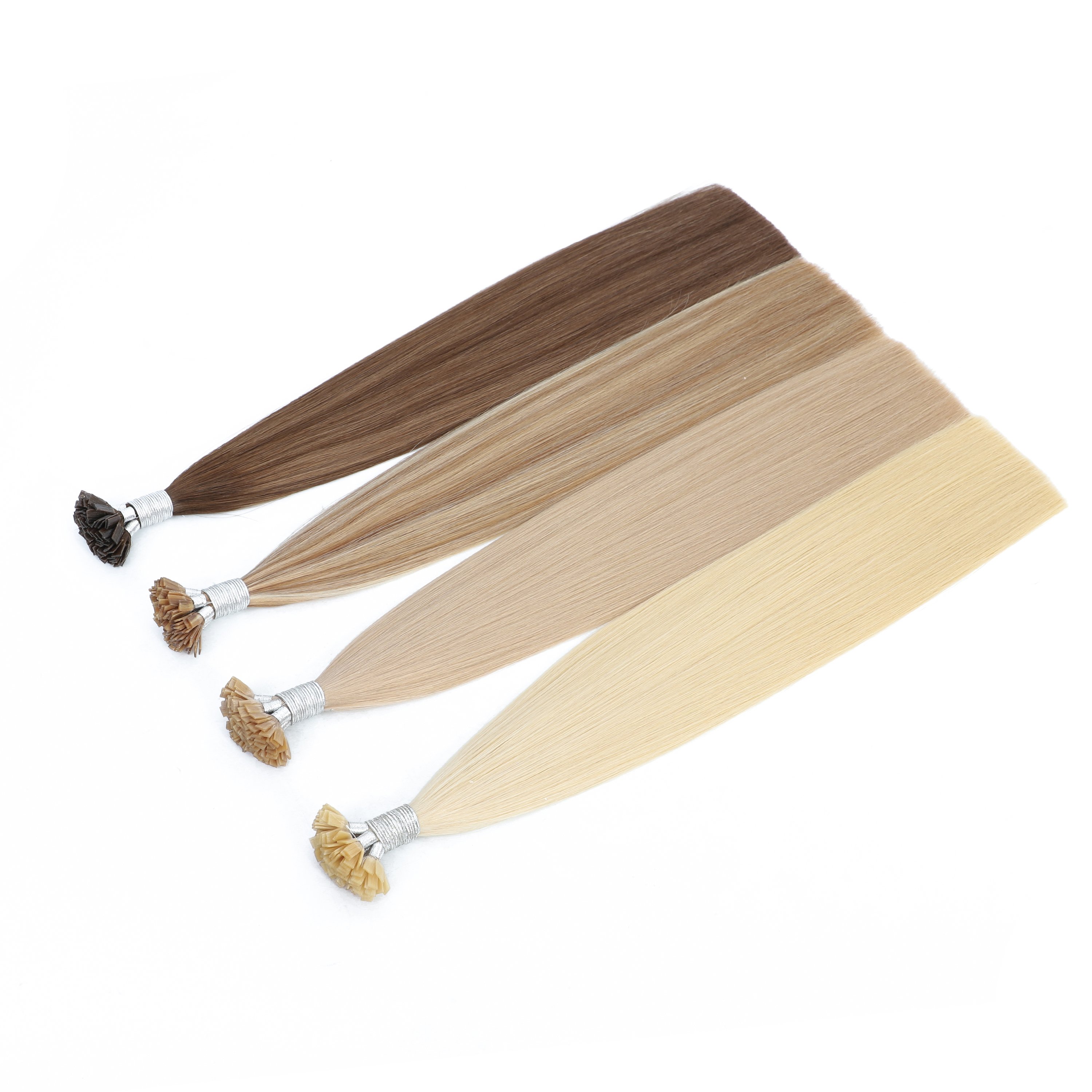 Popular Panio Color Remy human Italian Keratin Flat Tip Double Drawn Hair Extension High End European Silky Straight Hair