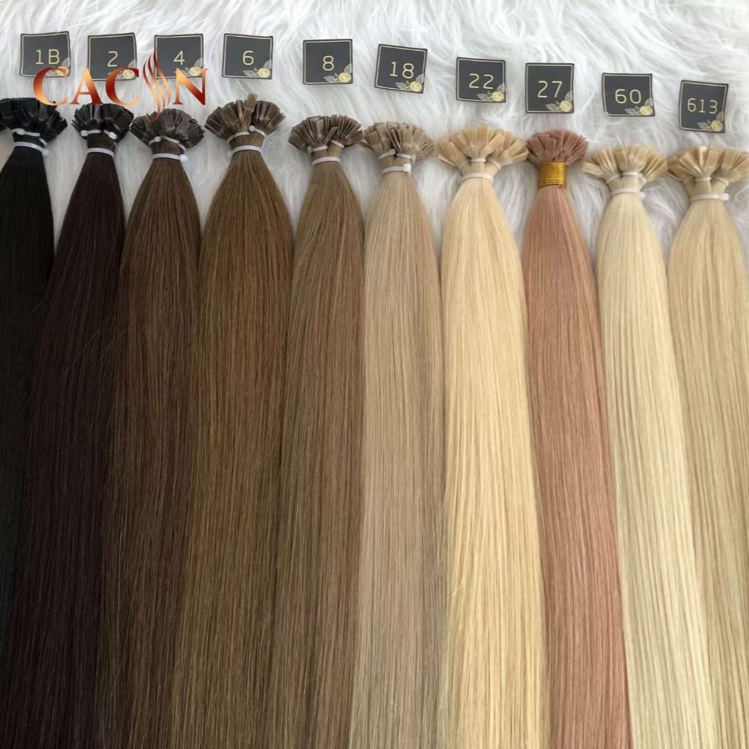 Supplier Double Drawn 100% Cuticle Virgin Aligned Keratin U Flat I Tip Human Hair Extensions