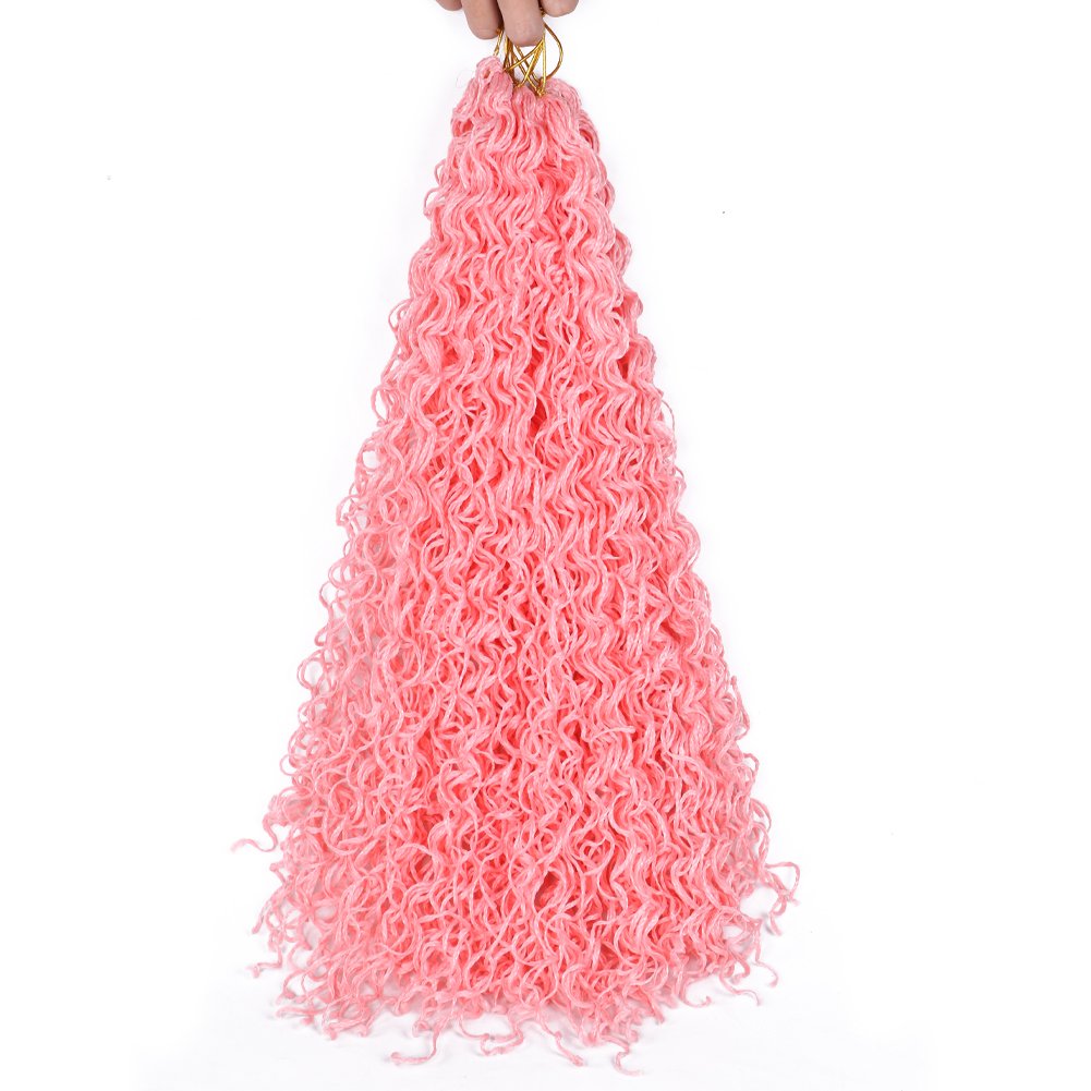 Micro Braids Hair Extensions Long Small Box Braids Crochet Hair Pink Pre-Looped Synthetic ZiZi Braids for Women