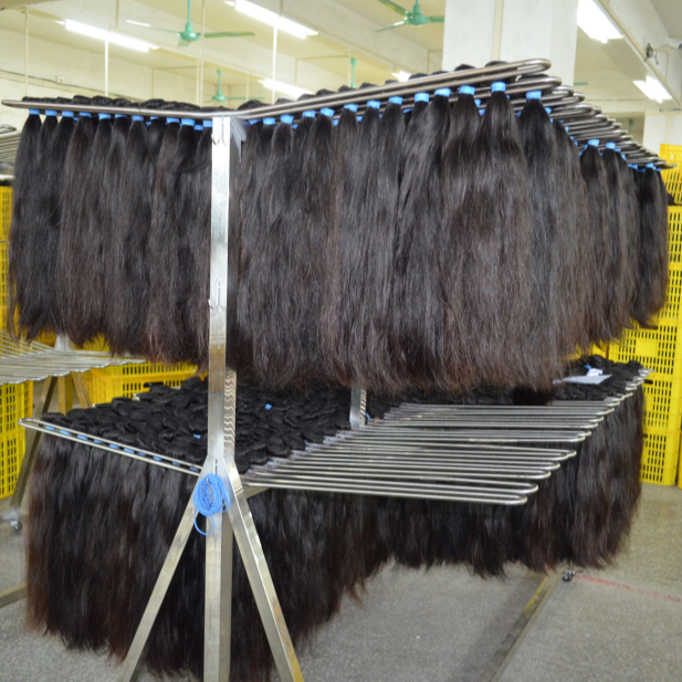 Wholesale raw indian hair bundles from india vendor, 100% unprocessed raw indian cuticle aligned hair vendor