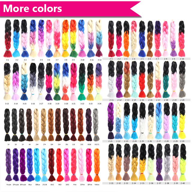 82 inch 165g 64 inch 100g Ombre Synthetic Braiding Hair, Yaki Hair Braid , Cheap 400g High Hair Extensions Acceptabl