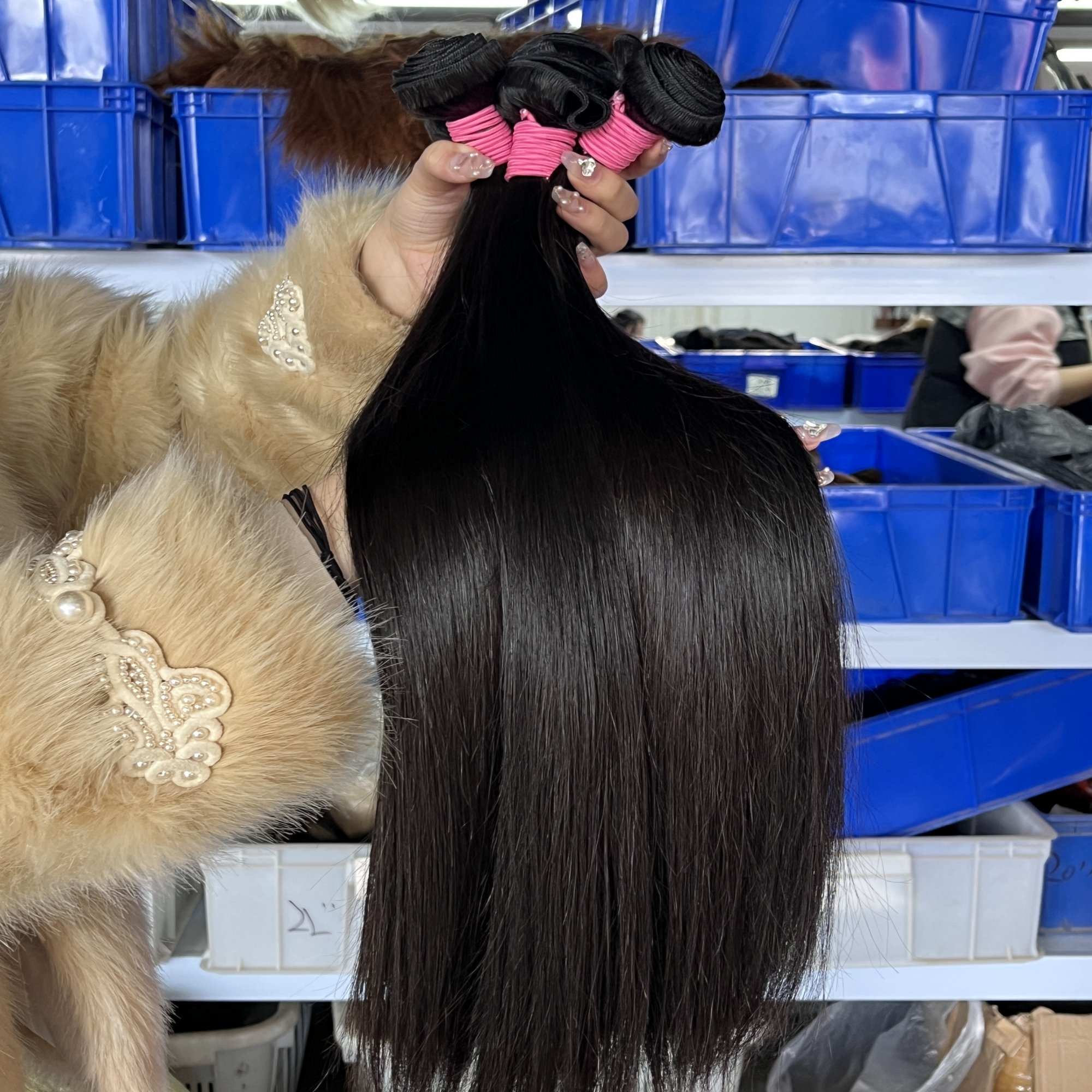 Cuticle Aligned Weft Human Hair Extensions Natural Cambodian Weave Bundles Human Hair Raw Virgin Indian Human Hair Bundles