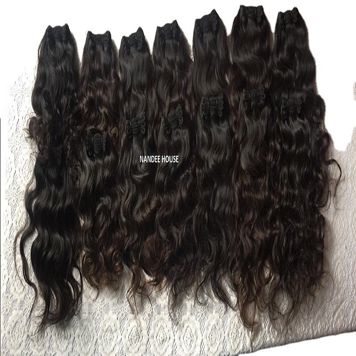 RAW 100 Human REMI Hair Bundle Extension Raw Indian Remy Natural Vendor DHL Top Style Wave Color Double Weight Material Silky