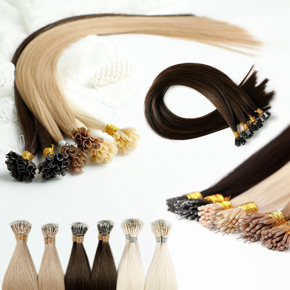 LeShine Hair Drop Shipping Blonde 20 Inch 0.8 Gram Strand Double Drawn Italian Glue u Tip Human Hair Extension