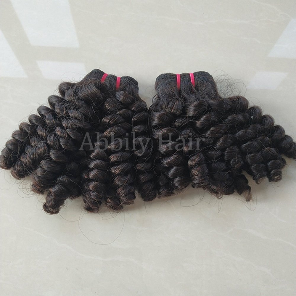 Wholesale 10A12A Indian Bouncy Human Hair Curly Hair Bundles Loose Wave Bundles Virgin Human Hair Extensions For Black Women