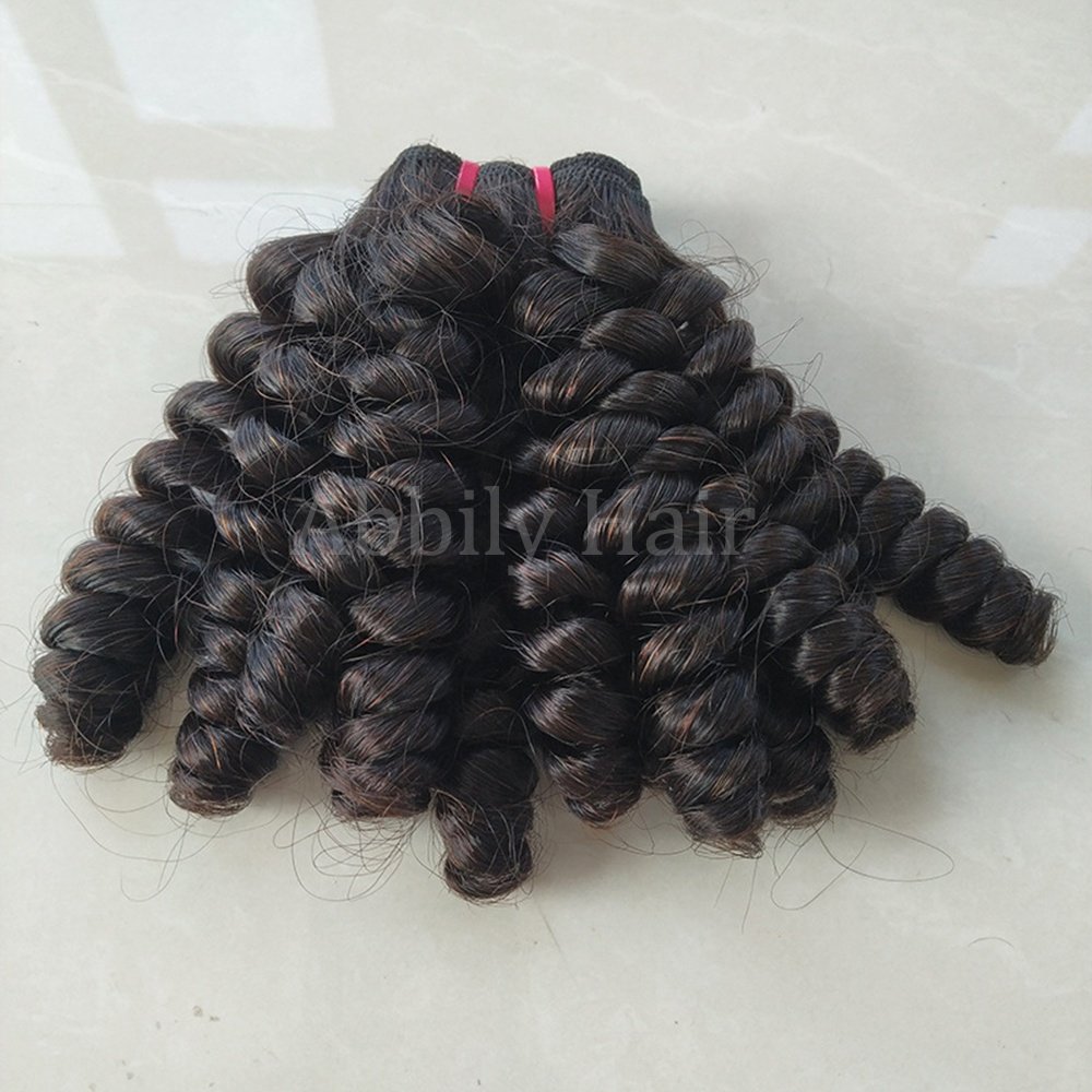 Wholesale 10A12A Indian Bouncy Human Hair Curly Hair Bundles Loose Wave Bundles Virgin Human Hair Extensions For Black Women