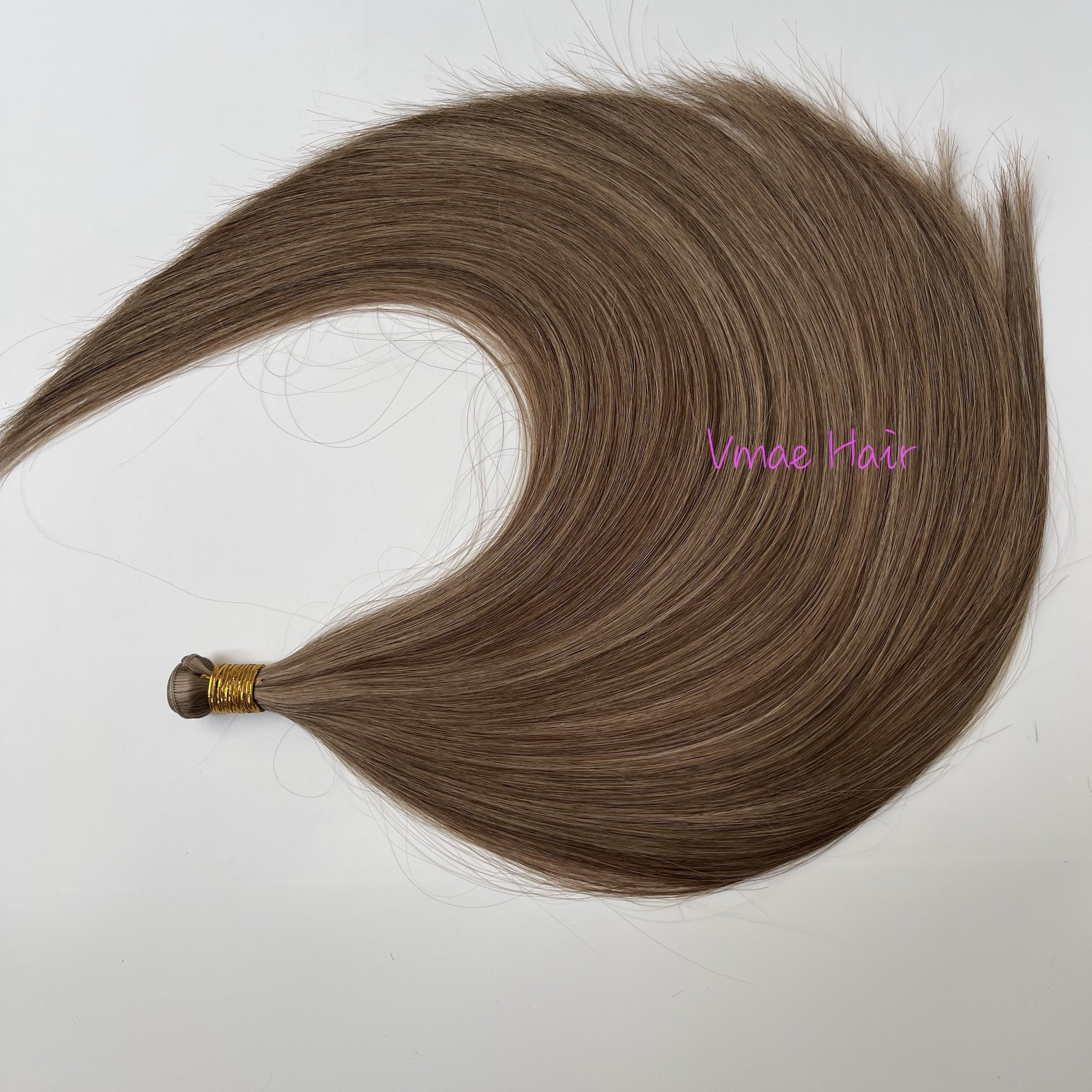 VMAE Double Drawn Straight Hand Tied Invisible Virgin Remy Cuticle Aligned Genius Russian Weft Human Hair Extensions Human Hair