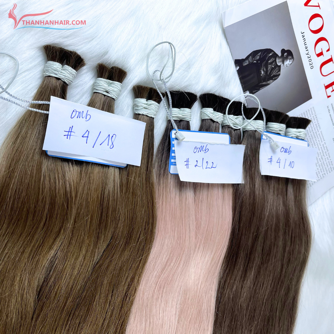 HOT COLOR!! Wholesale 100% Vietnamese Human Hair Top Grade Quality Bulk Remy Hair Cuticle Aligned Human Hair Extension