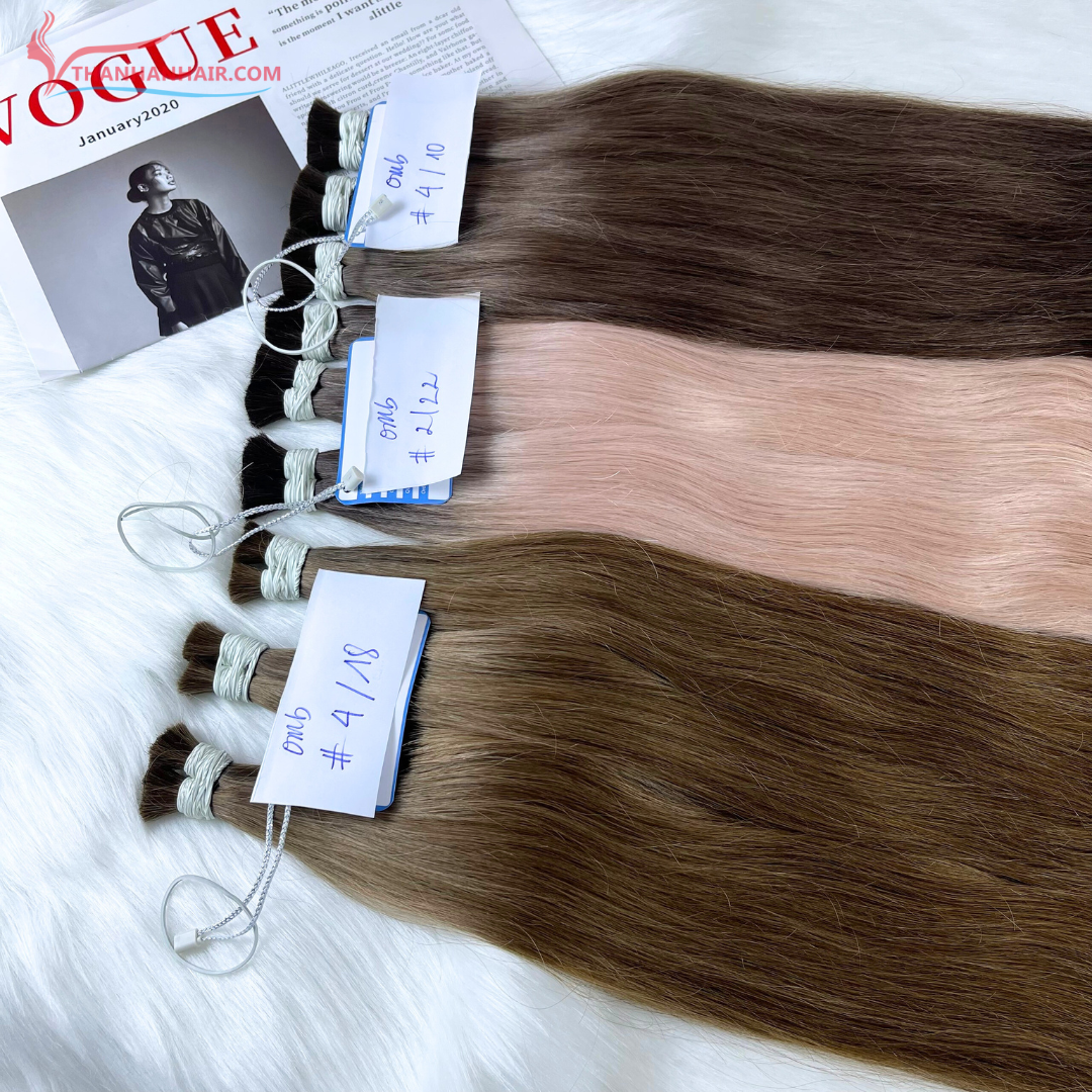 HOT COLOR!! Wholesale 100% Vietnamese Human Hair Top Grade Quality Bulk Remy Hair Cuticle Aligned Human Hair Extension