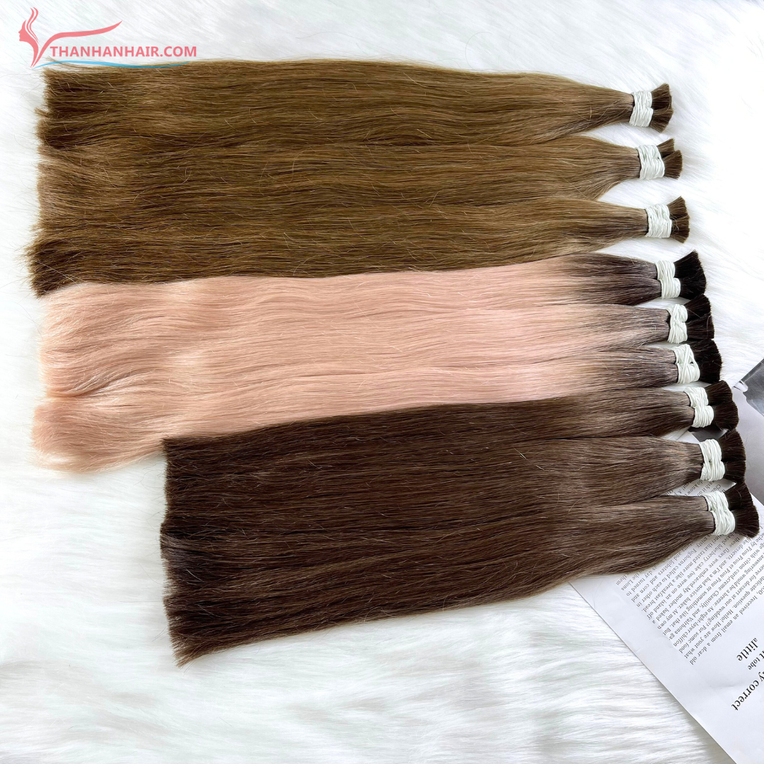 HOT COLOR!! Wholesale 100% Vietnamese Human Hair Top Grade Quality Bulk Remy Hair Cuticle Aligned Human Hair Extension