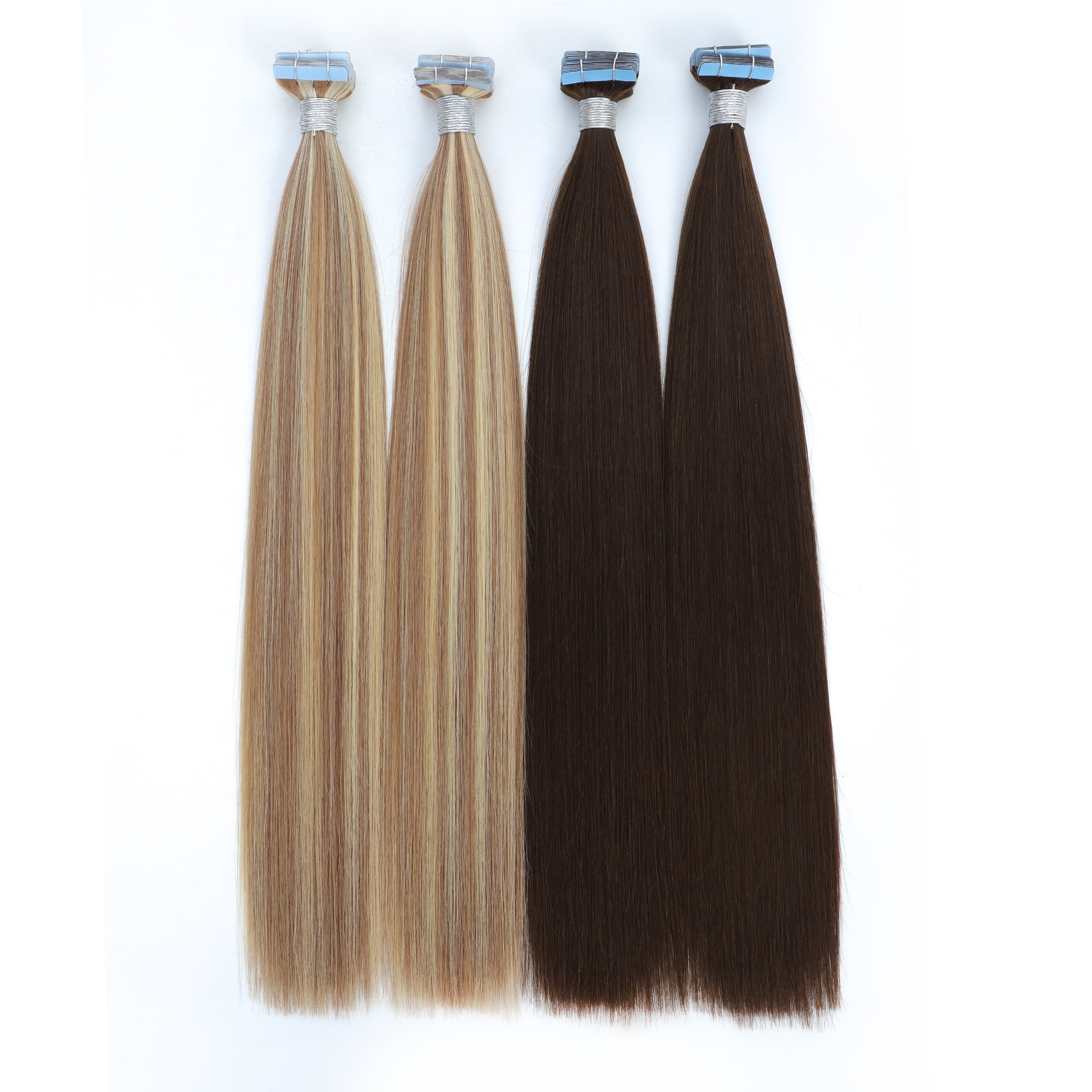 24 hours fast shipping Double Drawn remy human hair piano color Brazilian Hair bundles Remy Tape In Hair Extensions