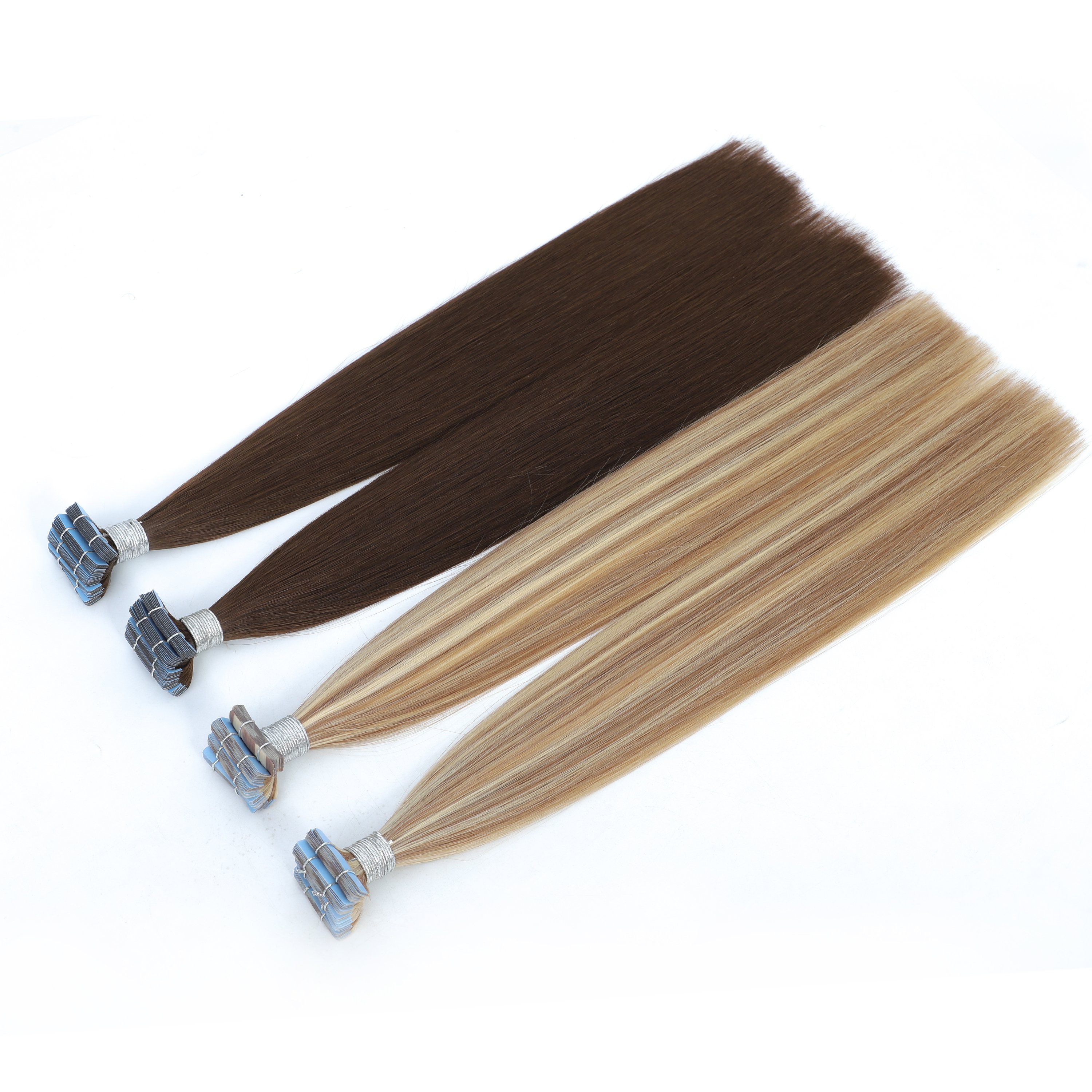 24 hours fast shipping Double Drawn remy human hair piano color Brazilian Hair bundles Remy Tape In Hair Extensions