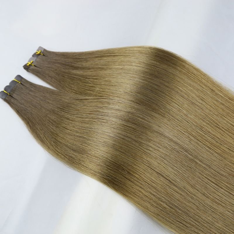 New Seamless Invisible Braided Hair Water Wave Micro Tape In Extensions Raw Vietnamese Hair Suitable For Wholesale