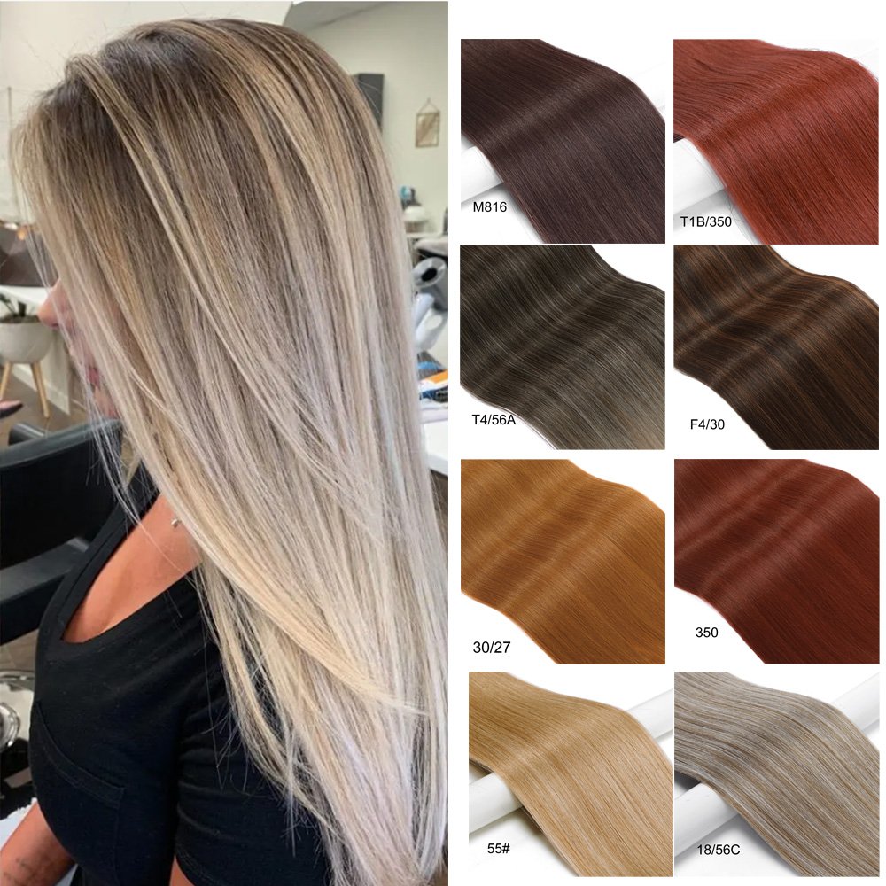 Heat Resistant Eco Friendly Organic Bio Protein Premium Fiber Weave Weft Bone Straight Hair Bundles Synthetic Hair Extensions
