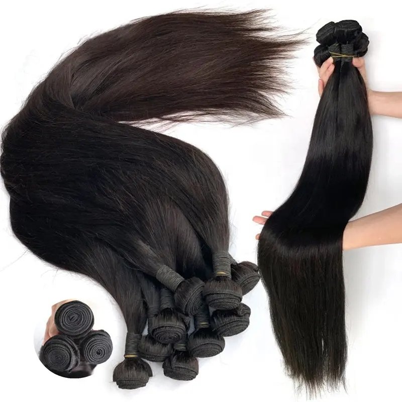 Wholesale Mink Virgin Brazilian Human Hair Weave Bundles, Bone Straight Human Hair Extension Cuticle Aligned Hair Bundles Vendor