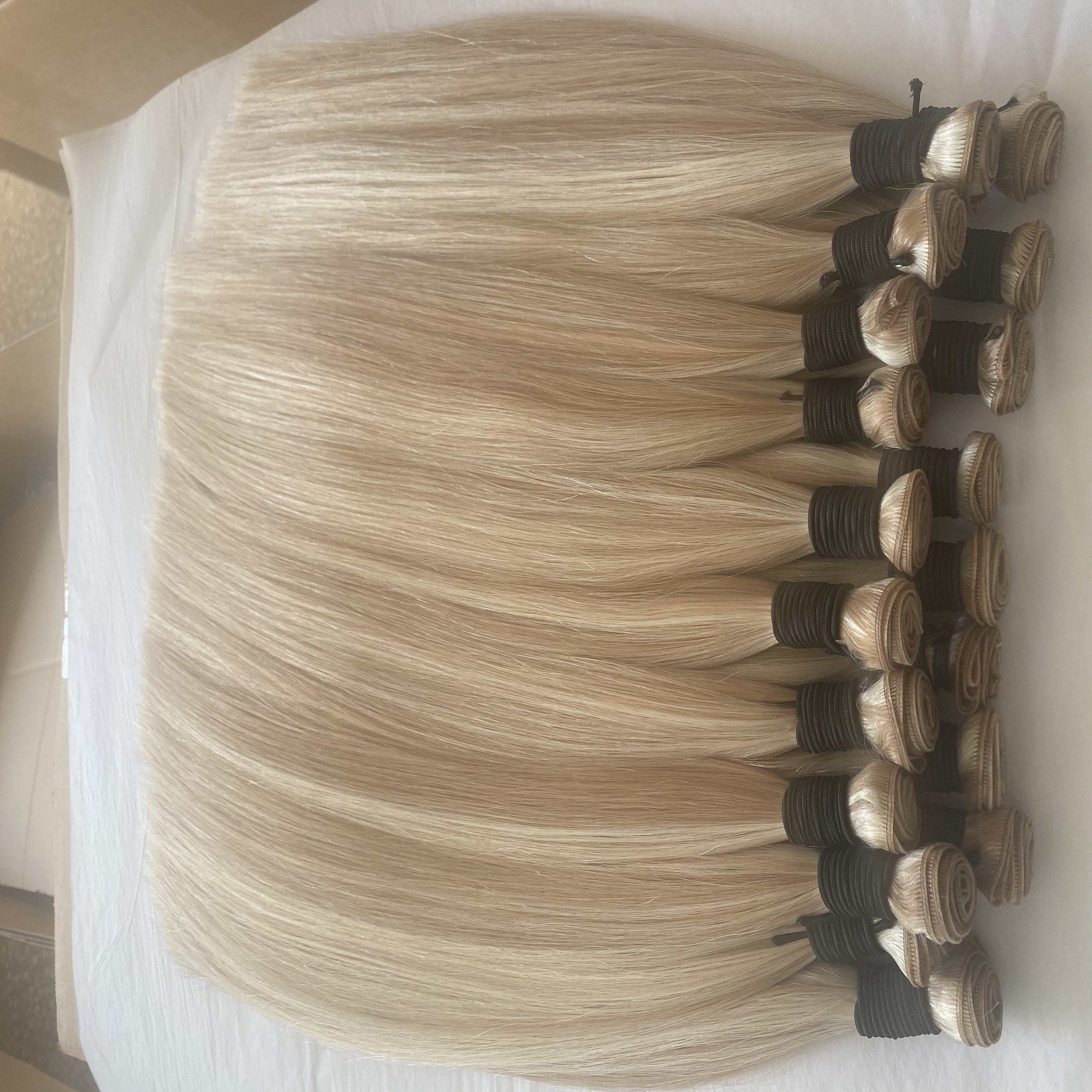European Hair Seamless and Invisible Human Hair Weft Extensions Double Drawn Genius Weft High End Quality Remy Hair