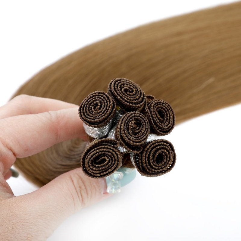 Le Shine High Quality Double Drawn Blonde Balayage Highlight Handtied Weft Sew In Hair Extensions