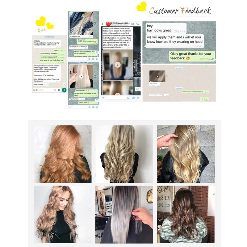 Le Shine High Quality Double Drawn Blonde Balayage Highlight Handtied Weft Sew In Hair Extensions