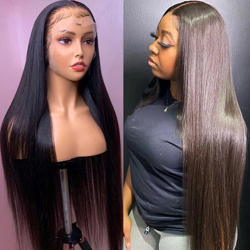 Wholesale Virgin Natural Brazilian Remy 40 Inch Braided Straight Curly Full Lace Lace Front Frontal Human Hair Extension Wigs
