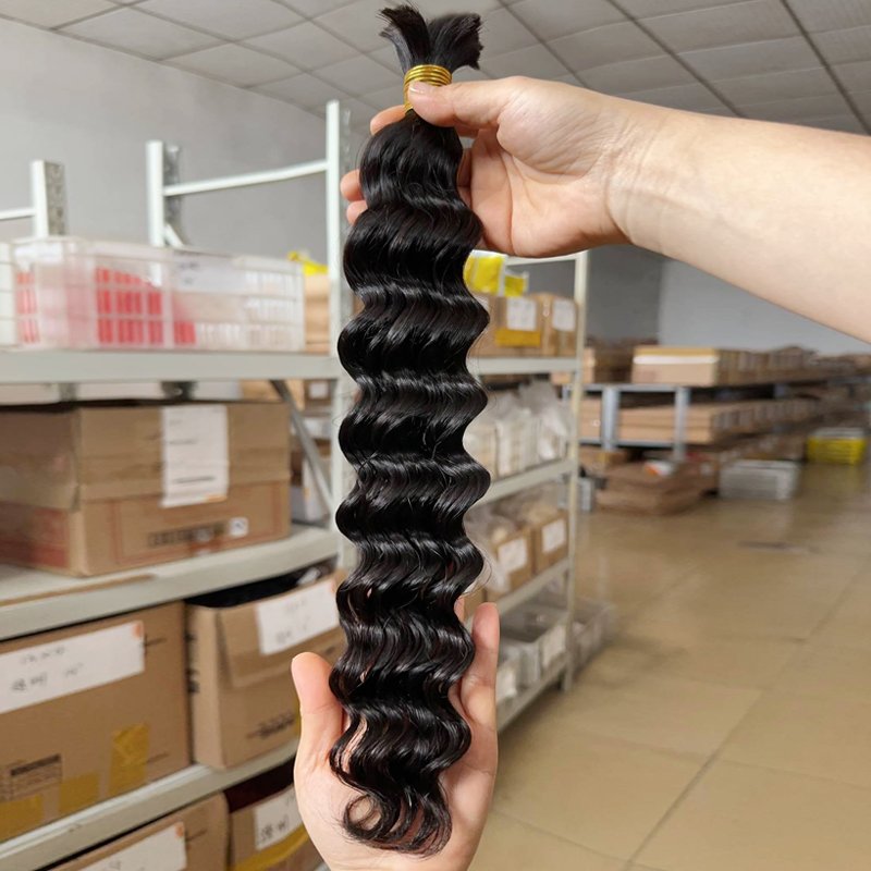 100% Virgin Brazilian bulk wet and wavy human hair for braiding no weft