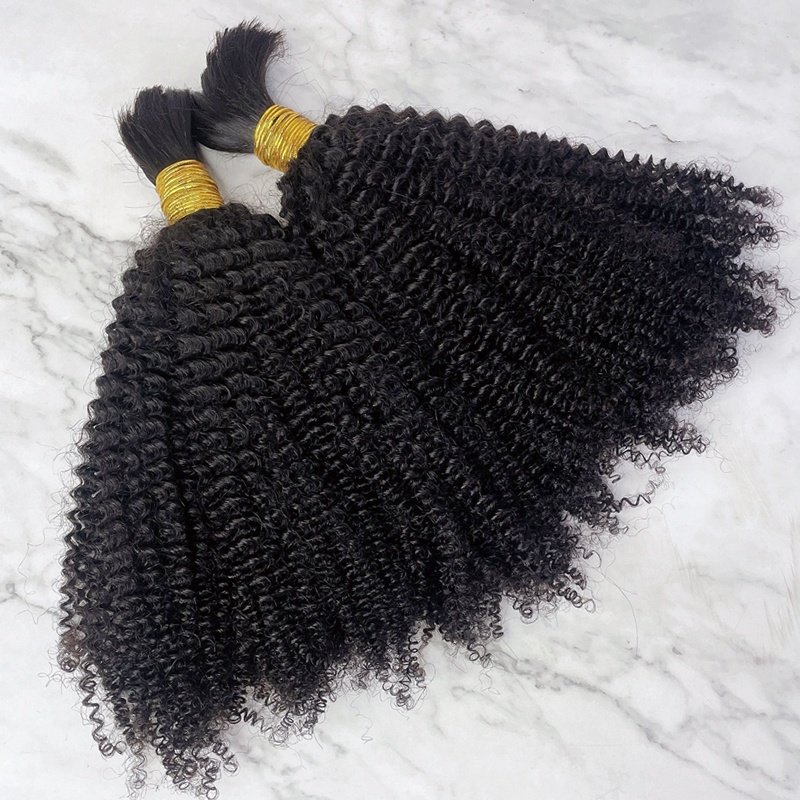 100% Virgin Brazilian bulk wet and wavy human hair for braiding no weft
