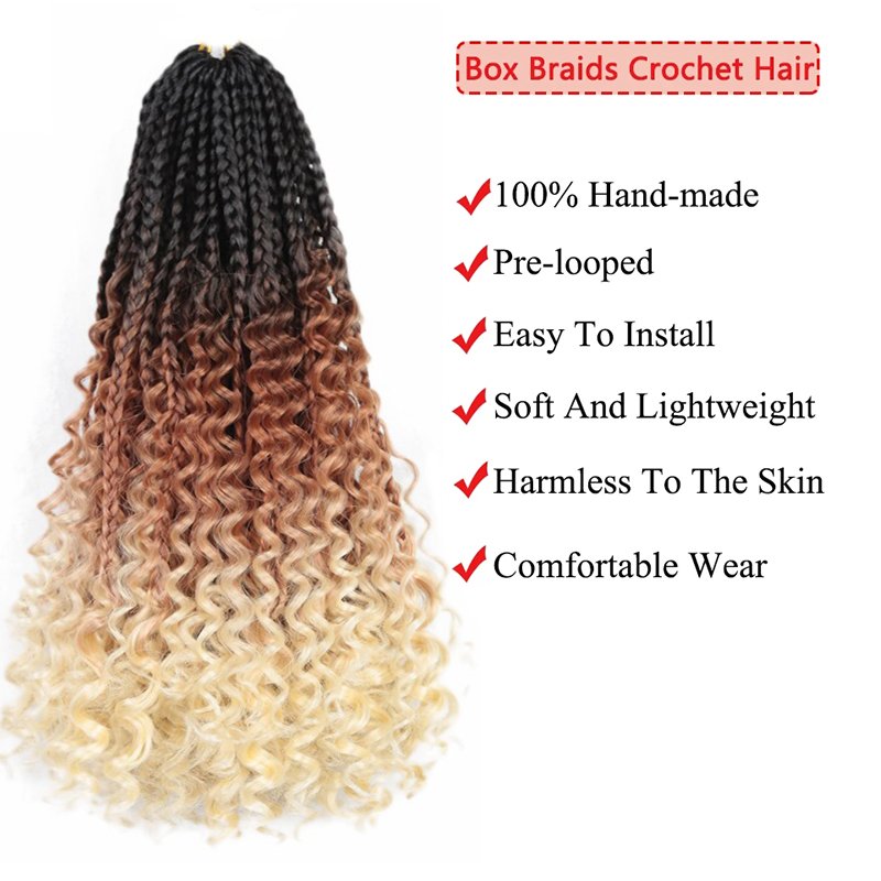 Boho Goddess Box Braids Crochet Hair Bohemian Braids Braiding Hair