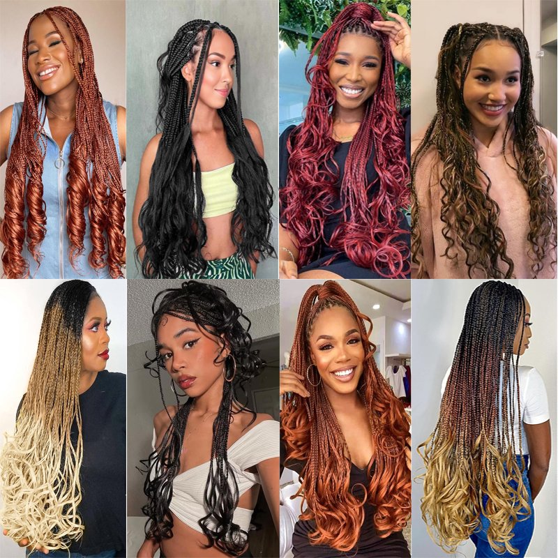 Factory Price 24inch French Curl Braiding Hair Crochet Hair Extensions Pink spiral Synthetic Hair for Women