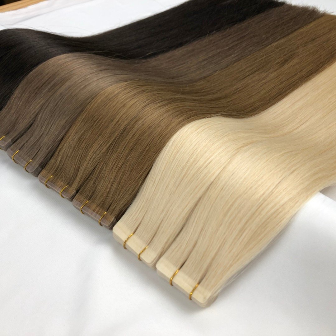 Ruikang Invisible Tape Hair Double Drawn Remy Skin Russian Indian Human Hair Extension
