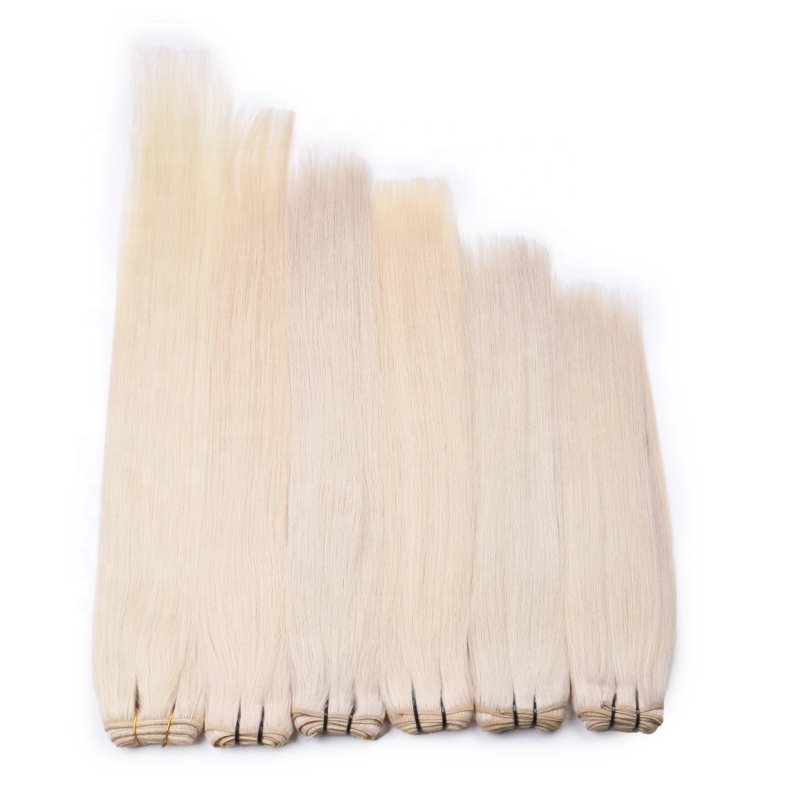12 14 16 inch natural black blonde human hair extensions weft curtain hair extensions double weft cuticle aligned remy hair