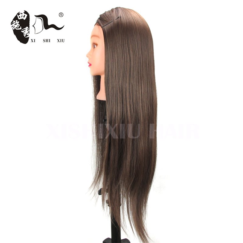 cheap hairdressing 100% synthetic hair Female training doll head