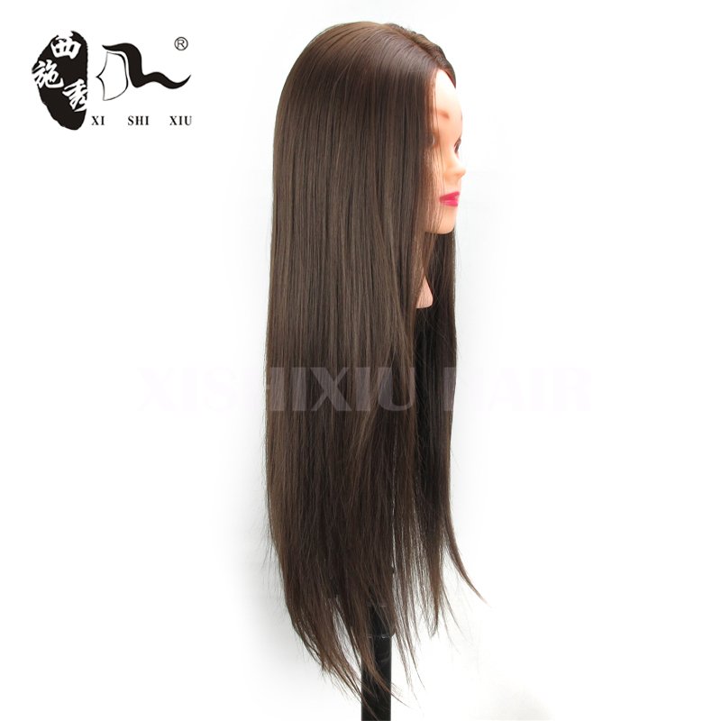 cheap hairdressing 100% synthetic hair Female training doll head