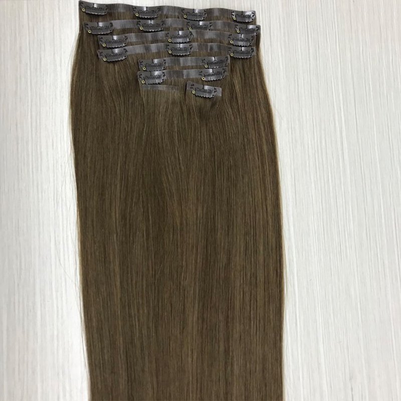 Wholesale Balayage Clip in Hair Extension 100Human Hair Raw Russian Double Drawn Real Remy Invisible Seamless Clip Ins Extension