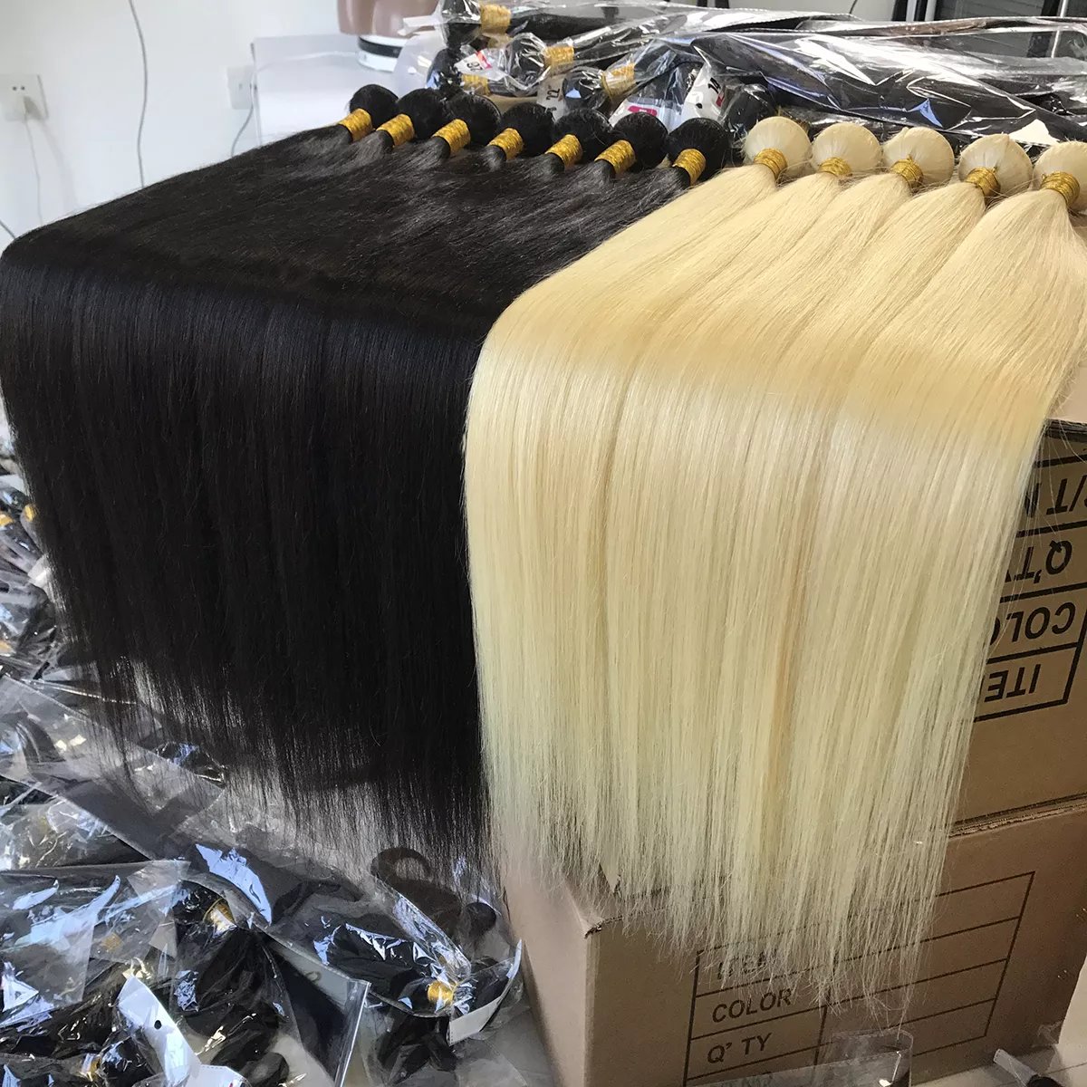 Wholesale 613 Cuticle Aligned Virgin Hair,Russian Blonde Virgin Human Hair Bundles With Closure Free Sample Human Hair Extension