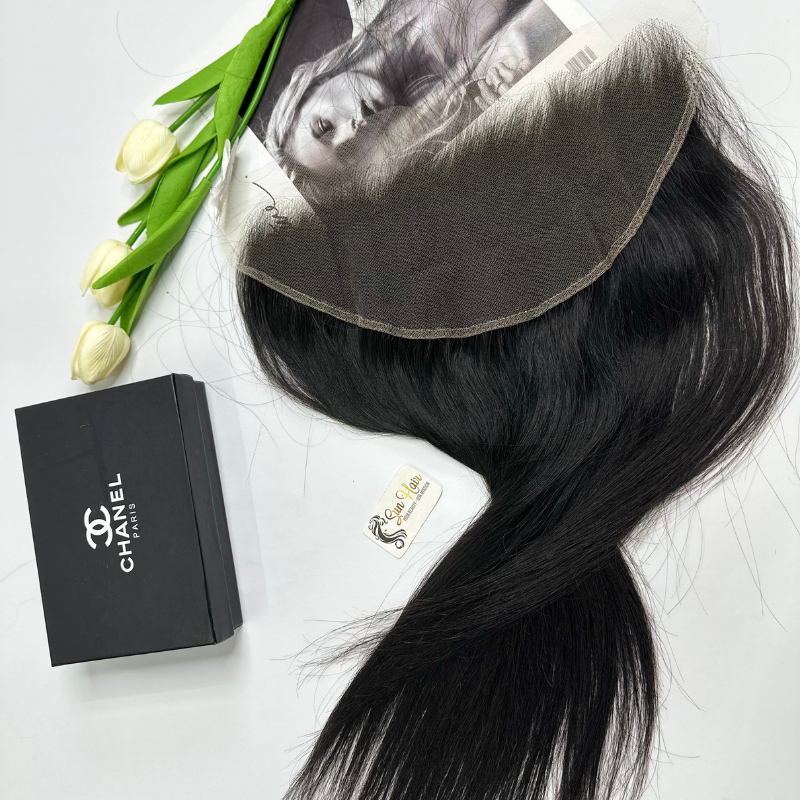 Best Seller Natural Straight Black Color 13x6 HD Frontal Lace 100% Vietnamese Human Hair Extensions By Sun Hair