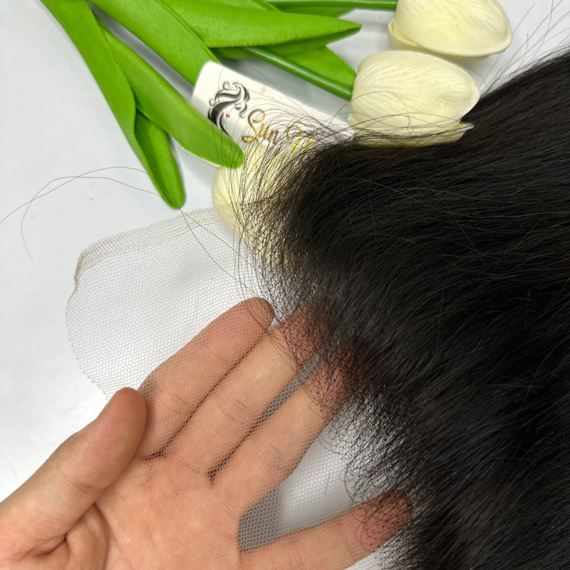 Best Seller Natural Straight Black Color 13x6 HD Frontal Lace 100% Vietnamese Human Hair Extensions By Sun Hair