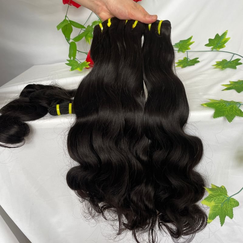 12A Super Double Drawn Raw Human Hair Bundles Vietnamese Virgin Hair Body Wave Weaves Human Hair Extensions Cuticle Aligned