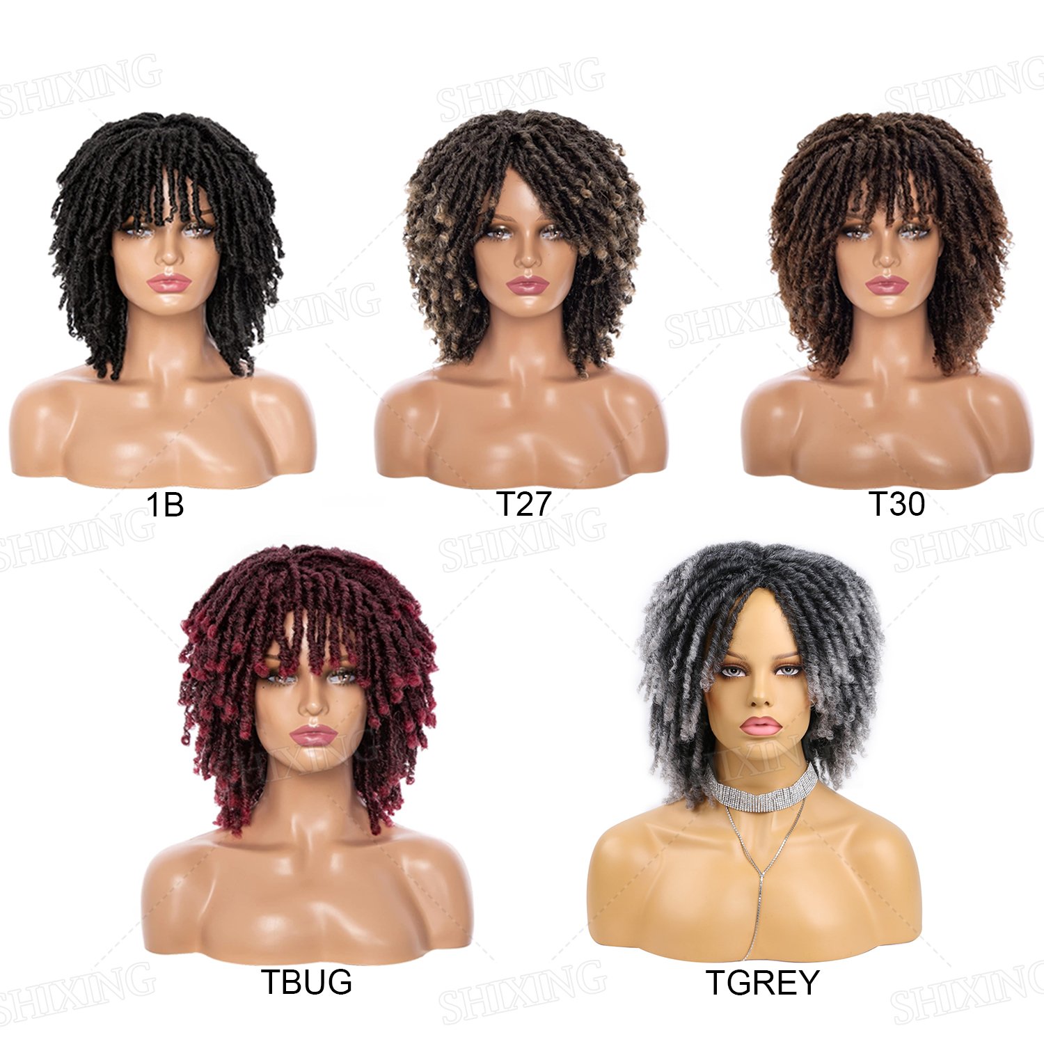 New Arrival 6 Inch Crochet Braids Dreadlocks for Short Twist Wigs for Black Women and Men Afro Curly Synthetic Dreadlock Wig
