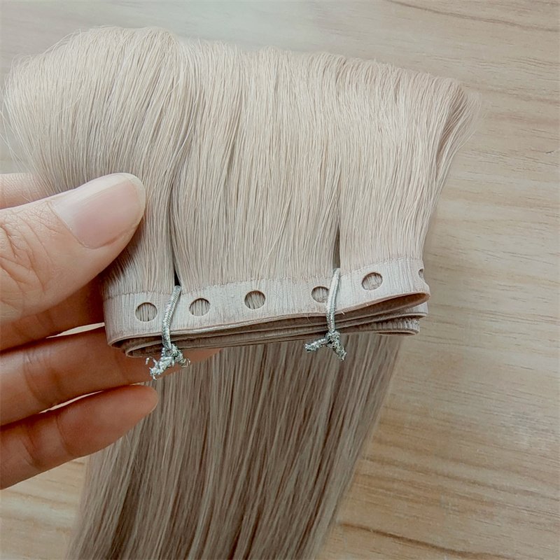 LeShine Pu Seamless Injected Physical Tape Skin Weft Double Drawn Hair Extensions With Small Holes Weft Hair