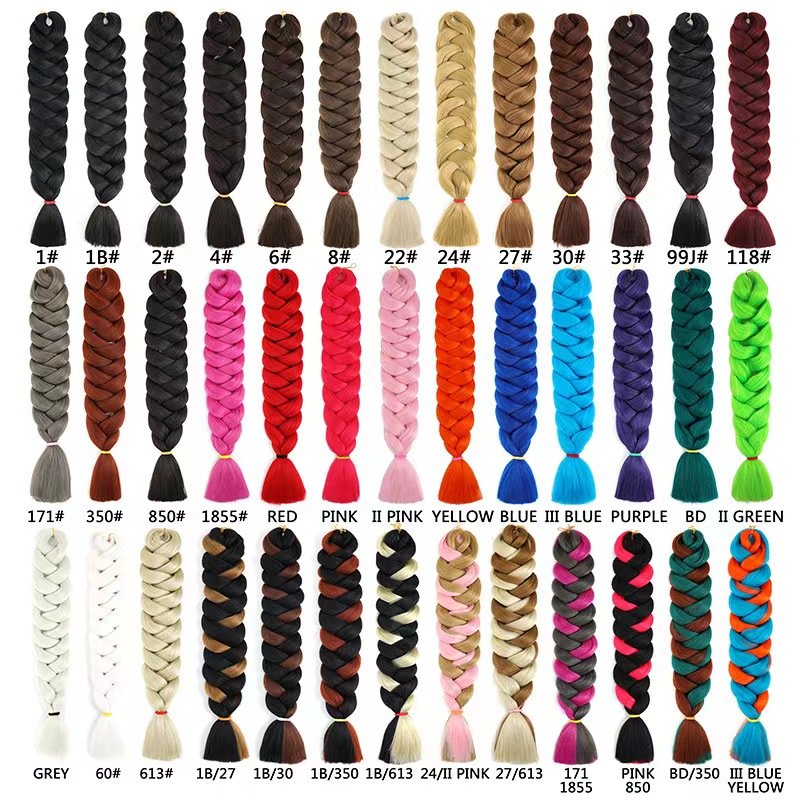 Jumbo braiding hairHot water Flame retardant 82inch 165g synthetic extension synthetic hair braids wholesale braiding hair