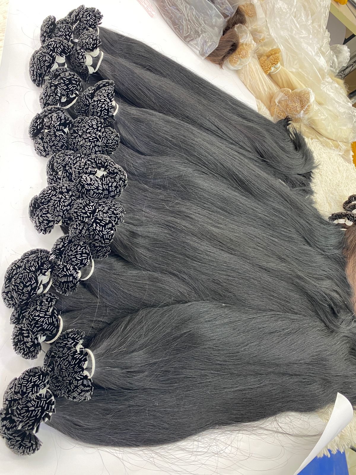 100% Natural Straight Human Hair Extensions from Hairvietnam Factory Colorful I/U/V-Tip Bundles in Afro Kinky Curly 4C Styles