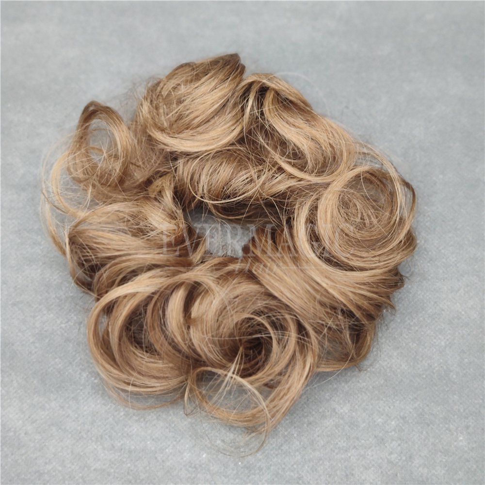 Evermagic Human Hair Hairtied Ladies Hair Tie Hairband Women Scrunchies hair bunch For Girls Ladies Bag Gift Party