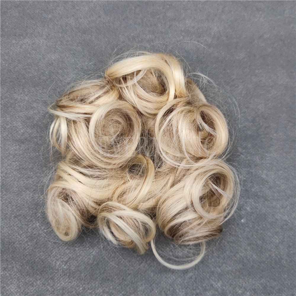 Evermagic Human Hair Hairtied Ladies Hair Tie Hairband Women Scrunchies hair bunch For Girls Ladies Bag Gift Party
