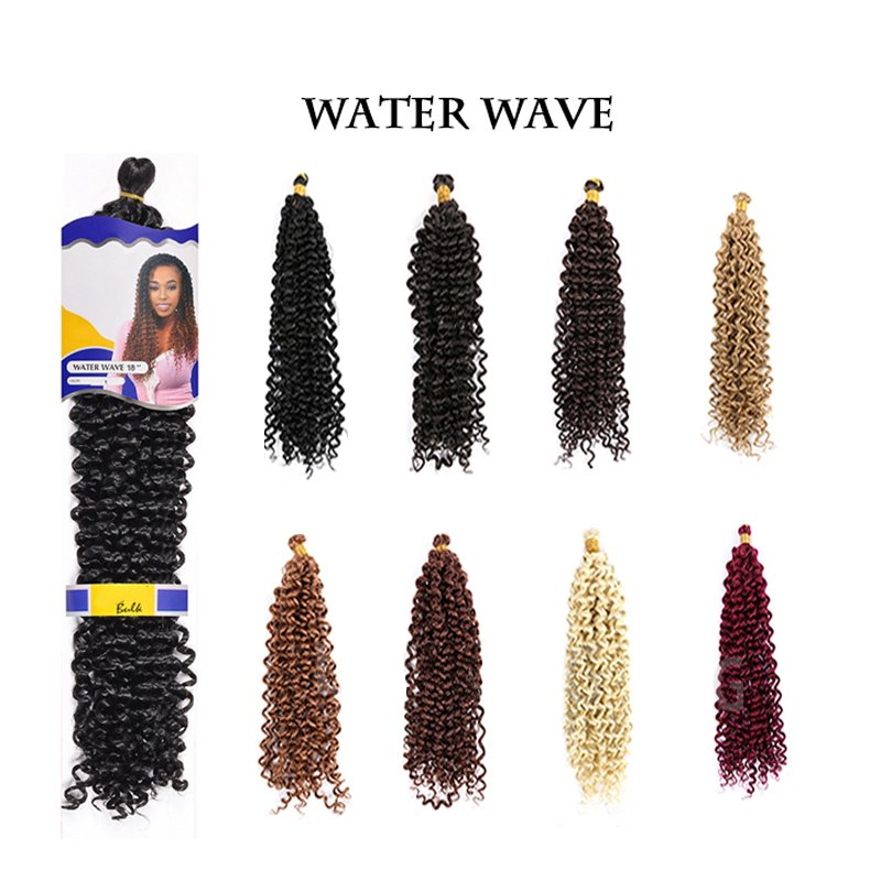 Synthetic deep wave blue pack Water Wave Crochet Hair Braids Original Pack Passion Twist Expression Braiding Hair