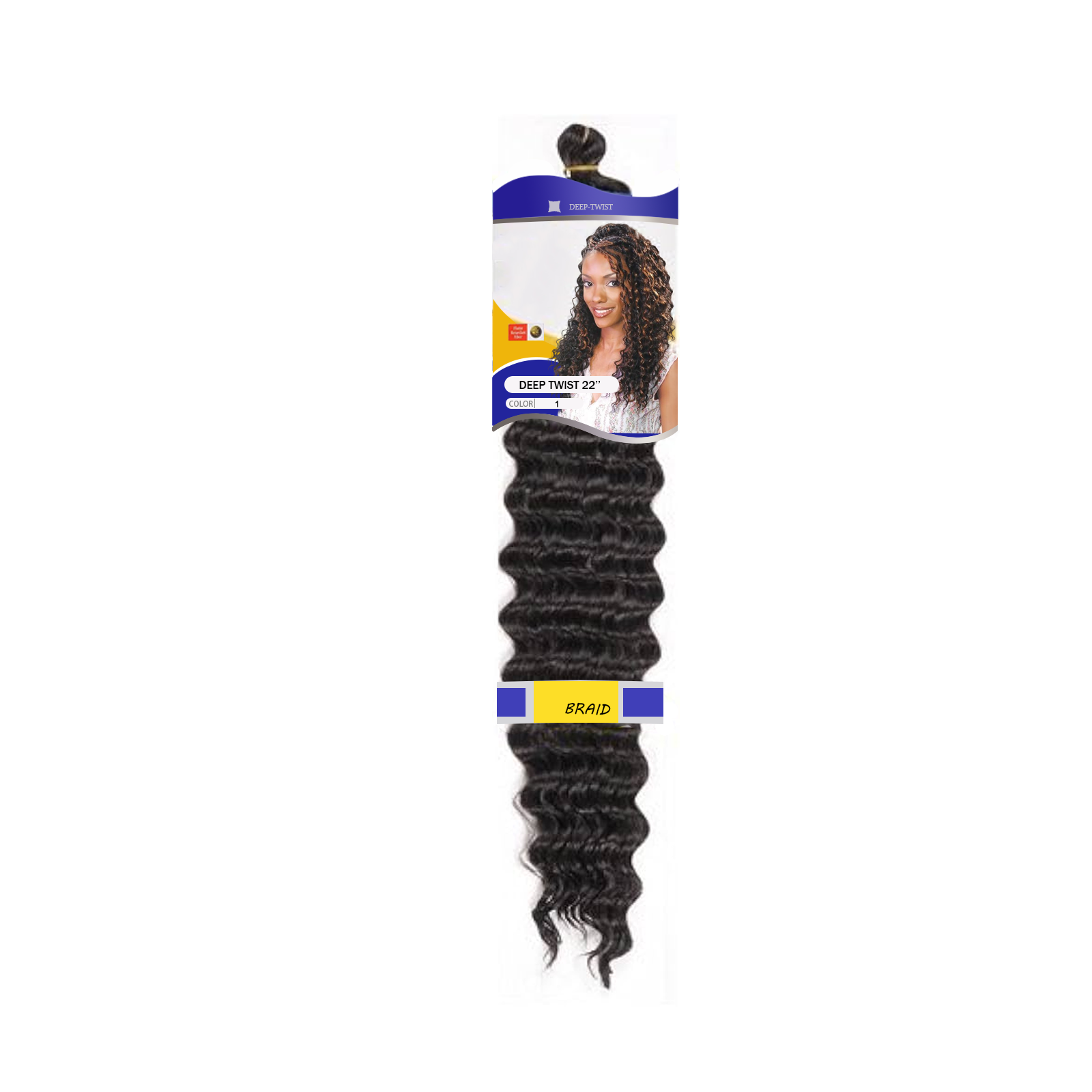 Synthetic deep wave blue pack Water Wave Crochet Hair Braids Original Pack Passion Twist Expression Braiding Hair