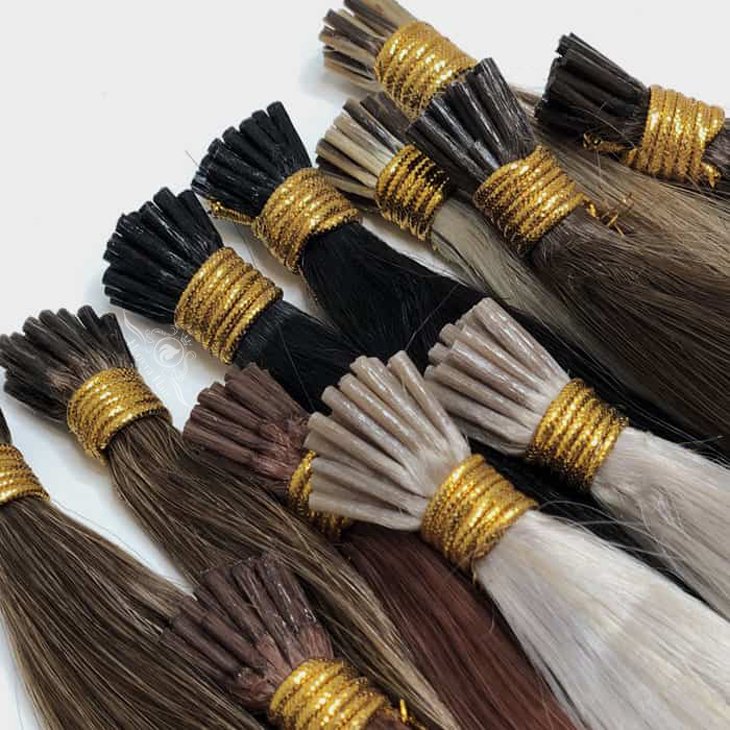 Wholesale I-tip Raw Virgin Plus Hair Extensions Vendor Cuticle Aligned Real Russian Keratin K Itip I Tip Human Hair Extensions